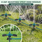 Landical Above Ground Irrigation Garden Sprinkler System 3 Pack Lawn Sprinkler and 32.8 ft Garden Hose Drip Irrigation System DIY Plant Watering Set for Yard - Image 6