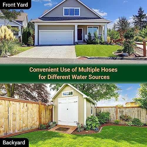 Ultimate Garden Hose Bundle: 75FT and 100FT Heavy-Duty Water Hose Set with Swivel Handle & 8 Function Nozzle for Versatile Watering Needs, Flexible, No Kink, Lightweight Metal Hoses - Image 3