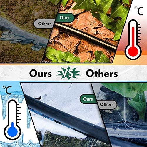 Bonviee 400FT 1/4” Drip Irrigation Tubing, 0.17” ID x 0.25” OD, Black - Image 4