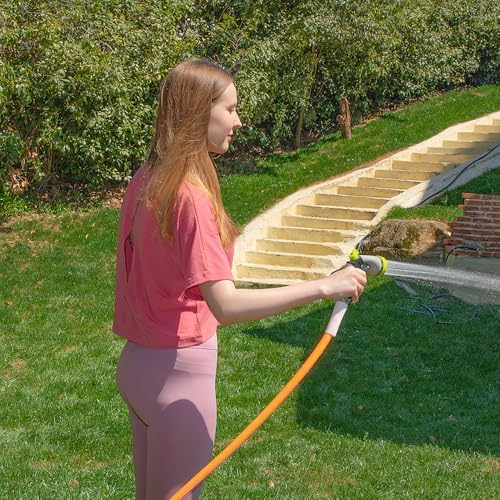 FEVONE 50 ft Hybrid Polymer Garden Hose, Heavy Duty Water Hose - Image 2