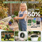 Garden Hose 100 ft Flexible Water Hoses Non-Expanding Lightweight Portable No Kink High Pressure Flat Fabric 3/4” fittings Leak-proof Durable Pipe for Outdoor Outside Yard Lawn Patio Watering Car Wash - Image 6