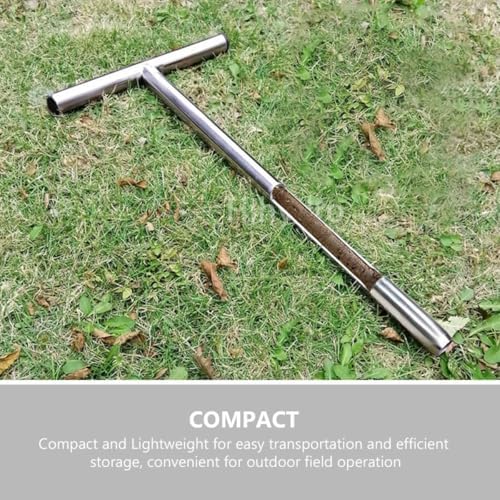Heavy-duty Stainless Steel T-handle Soil Sampler Probe for Lawn Care - Image 5