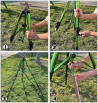 Biswing Impact Sprinkler Head on Tripod Base, Heavy Duty Lawn Sprinklers, 360 Degree Large Area Irrigation, Metal Sprinkler Nozzle & Solid Alloy Metal Extension Legs Flip Locks, 1 Pack - Image 6