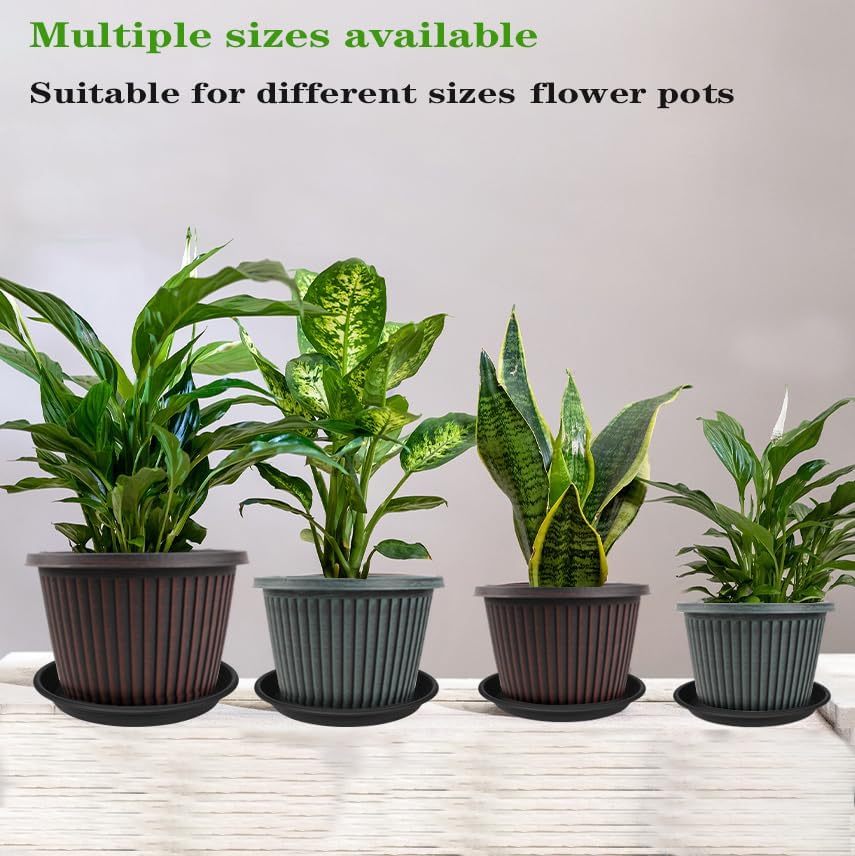 1 Pack of 26 inch Plant Saucer, Large Plant Tray, Heavy Sturdy Plant Drainage Tray for Indoors, Bird Bath Bowls, Sturdy Plastic Pot Tray for Planter (Black) - Image 6