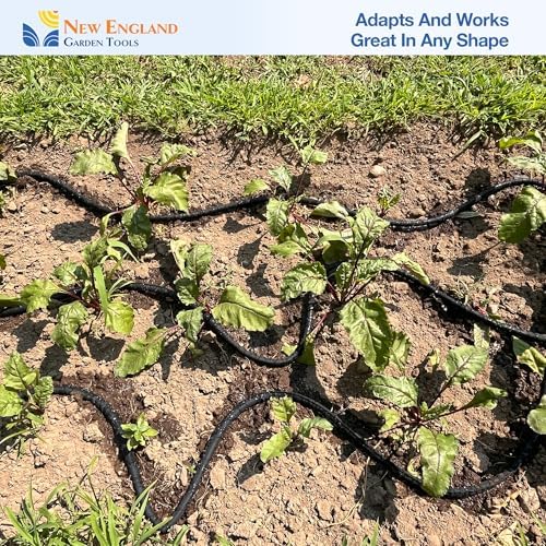 Flat Soaker Hose 50 ft, For Drip Irrigation, Extendable Non-Corrosive and Heavy Duty Couplings, Saves Water, For Raised Beds, Gardens and Vegetable areas, 700002 by New England Garden Tools - Image 5