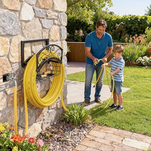 BOLITE Garden Hose Holder Wall Mount, Heavy Duty Water Hose Holder, 150FT - Image 2