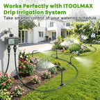 Sprinkler Timer 2 Zone, IPX5 Waterproof Programmable Water Hose Timer with Rain Delay, Child Lock, Manual Watering for Outdoor Automatic Irrigation for Garden, Lawn, Yard (AA Batteries Not Included) - Image 2