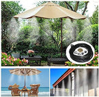 Misting Cooling System, Pre-Assembled Misting Kit, Misting Line + Brass Mist Nozzles + a Brass Adapter(3/4") Outdoor Mister for Patio Garden Greenhouse Trampoline Sprinkle ( Color : White , Size : 12m - Image 2