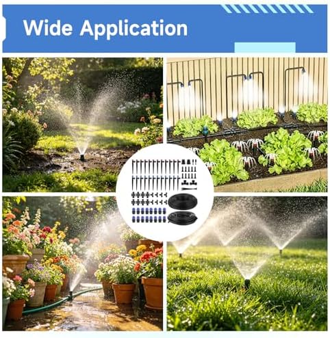 230FT Quick-Connect Drip Irrigation System Kit, Automatic Garden Watering System with 3 Kinds Sprinklers Emitters, Auto Irrigation Kit for Lawn Greenhouse Flower Beds Potted Plants - Image 5