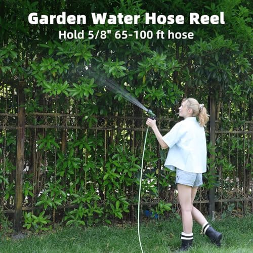 Garden Water Hose Reel,Holds 65-100 Ft of 5/8 Inch - Image 2