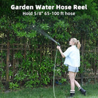 Garden Water Hose Reel,Holds 65-100 Ft of 5/8 Inch - Image 2