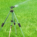 Green Zinc Alloy Water Bird Sprinkler, Heavy Duty Tripod Base Garden Sprinkler, 360 Degree Large Area Irrigation, Durable Flip Lock Legs & Adjustable Nozzle, 2 Pack - Image 5