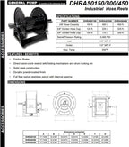 General Pump DHRA50300SS 3/8" x 300' Stainless Steel Hose Reel with Flat Sidewalls, A-frame, Pin Lock and Brake, Swivel Inlet, 5000 Psi (300 Feet Capacity) - Image 2