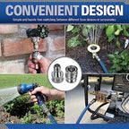 Essential Washer Stainless Steel ¾” Garden Hose Quick Connect Fittings | One Hand Operation Design | 1 Plug & 3 Coupler Set - Image 5