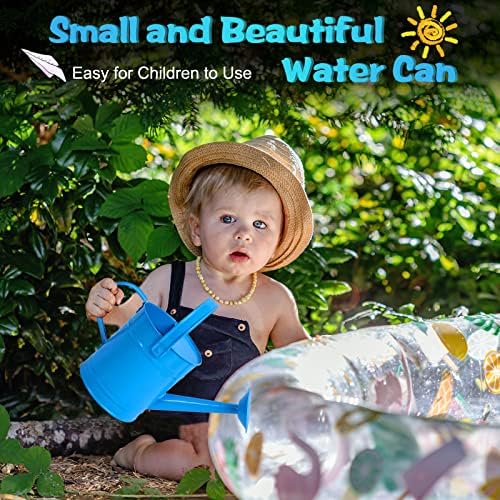 Blue Metal Watering Can, 1.5L for Kids Comfort Handle - Image 4