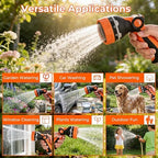 Hose Nozzle with 10 Spray Patterns, Thumb Control High, Pressure Garden Hose Nozzle for Car Washing, Watering Plants and Lawns - Image 4