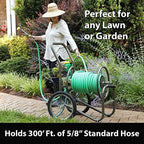 Liberty Garden 880-2 Industrial 2-Wheel Pneumatic Tires Garden Hose Reel Cart, Holds 300-Feetof 5/8-Inch Hose - Gray and Flexzilla Garden Hose 5/8 in. x 100 ft., Heavy Duty, Lightweight, Drinking Water Safe, ZillaGreen - HFZG5100YW-E - Image 4