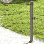 Outdoor Vertical Garden Water Column, Freestanding Hose Stand with Faucet, 304 Stainless Steel Floor Mounted Water Tap Yard Hydrant for Patio Lawn Irrigation, Grey - Image 7