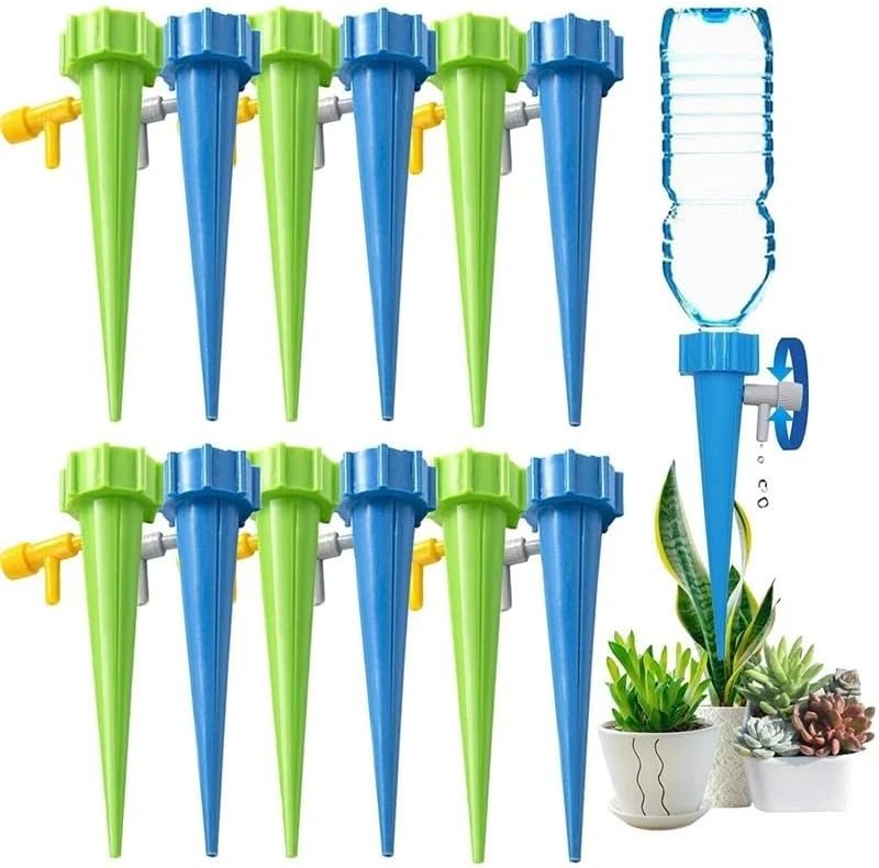 Irrigation System forgarden Automatic Drip Irrigation System Self Watering Spike for Greenhouse Garden Drip Irrigation Parts Garden Sprinkler(6pcs Blue) - Image 2