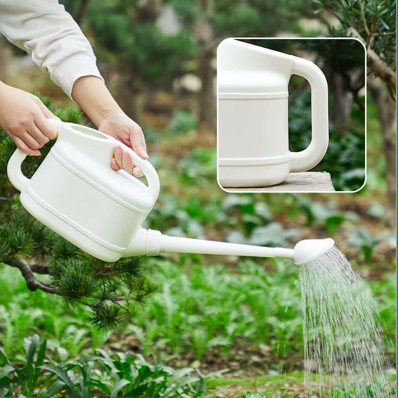 Watering Can for Indoor & Outdoor Plants, Long Spout Watering Can with Stainless Steel Shower Head 4 L/1 Gallon (White) - Image 3