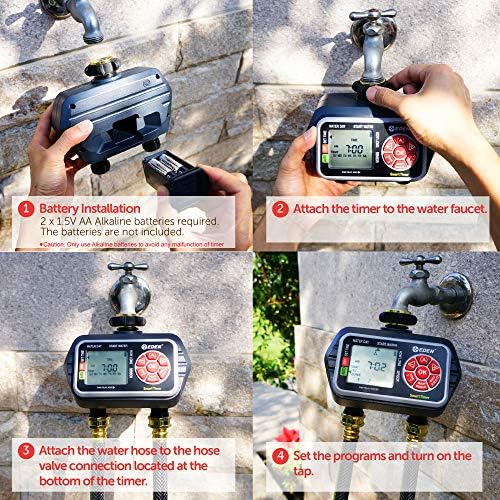 Eden 93412 Programmable Digital Water Timer 2-Zone, Compatible with Wireless Soil Moisture Sensor - Image 5