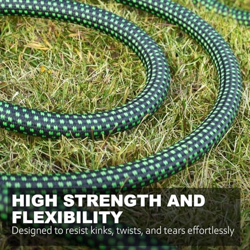 Relxitl Garden Hose, Flexible Water Hose, Ultra Lightweight Non-Expanding hose with 10 Function Sprayer, Leak proof, Pressure Resistant for Yard, Outdoor (Green, 50FT) - Image 4