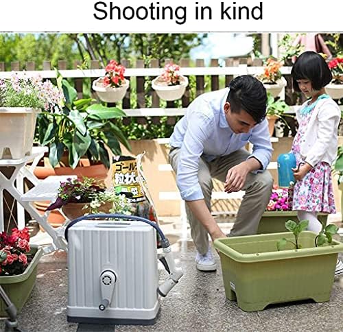 Resin Outdoor Water Pipe Car Wash Water Gun, Hidden Hose with Cover, Durable Hose Storage Reel with Crank, Waterproof Connection Cover,White,20 Meters (65.6ft) - Image 6