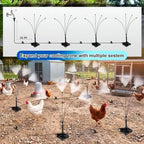 VIHOSE 2 Set Standing Misters for Chicken Coop, 30.7 Inch Height Portable Misting System, 26.2 ft Stand Misting Line for Chickens, Helps Keep Flocks Cooler During Hot Weather, Reduce Dust - Image 4