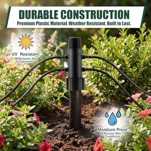 10 Pack 9 Port Drip Irrigation Manifold with Filter - Image 2