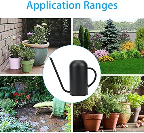 Stainless Steel Watering Can Long Spout 1.5L with Ergonomic Handle - Image 4