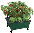 Emsco Group 2341-1HD City Picker Raised Bed Self Watering and Improved Aeration – Mobile Unit with Casters-Hunter Green Grow Box and Seed Starter by EmscoGroup