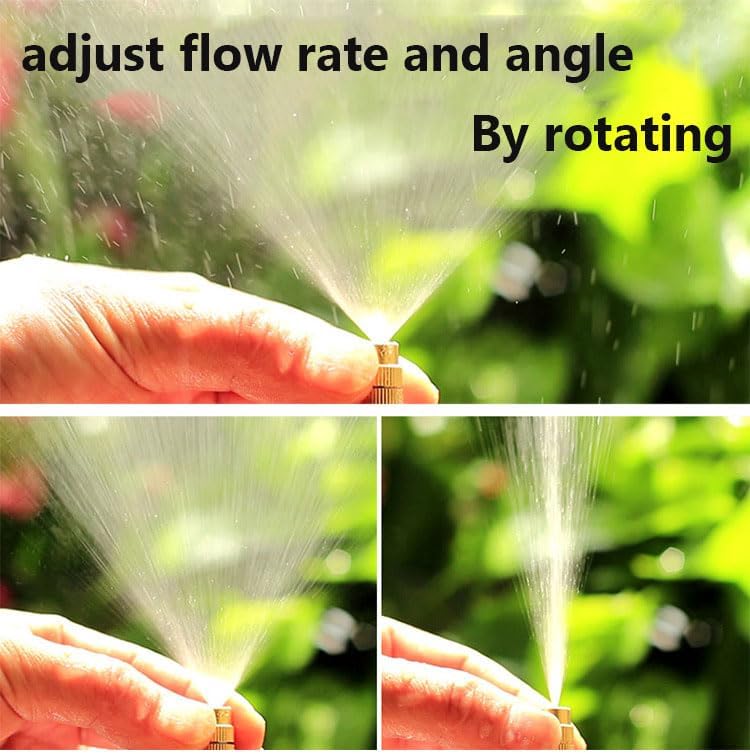 10 Pack Adjustable Misting Nozzle Low Pressure with Misting System Nozzle Extension 8mm Flexible Misting Extended Pole, Atomization Sprayer Nozzle Extensions(Size:300cm) - Image 2