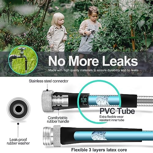 SPECILITE 50ft 304 Stainless Steel Garden Hose + 90 Degree Garden Hose Elbow Hose Adapter - Image 5