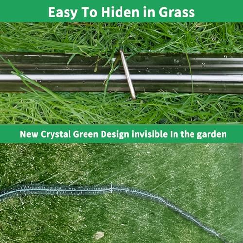 SECBULK 75 FT Flat Sprinkler Hose for Lawn Watering Garden Soaker Hose with Holes, Heavy Duty Lightweight No-Kink Water Hose with Stakes, Irrigation Hose, Great Fun for Kids and Dog - Image 6