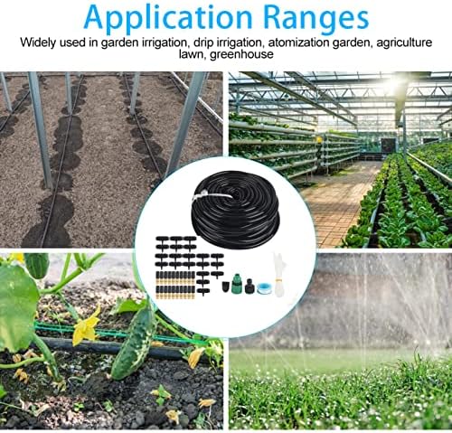 65.6FT Drip Irrigation Kit, Garden Plant Watering Sprinkler System with Adjustable Nozzles, Automatic Irrigation Equipment Set for Outdoor Plants, Greenhouse Flower, Bed Patio, Lawn - Image 4