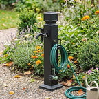 Outdoor Garden Water Column with Dual Outlet Faucet,Vertical Freestanding Aluminum Alloy Hydrant Stand with Integrated Hose Holder Hook,for Courtyards,Pet Bathing(23.6in) - Image 7