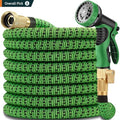 100 ft Expandable Garden Hose-2026 Newly Upgraded Expanding Garden Hoses with 10 Function Spray Nozzle, Extra Strength Fabric, Leak-Proof, Lightweight, Kink-Free Flexible Retractable Hose(Green Black) by Unknown