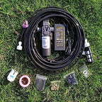 Outdoor Misting Cooling System Kit With 12V Pump,DIY Outdoor Mist Irrigation Cooling System With 3/4”Adapter And Brass Mist Nozzle, Water Mister for Irrigation, Garden, Home,9m/29.5ft Tube + 11Nozzles - Image 7