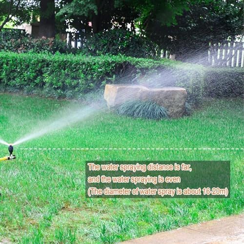 360° Rotation Auto Irrigation System Garden Lawn Sprinkler Patio,Garden Lawn Sprinkler System,Garden Sprinkler Lawn Sprinkler for Outdoor Grass Garden Yard Lawns,Coverage Diameter 65ft (4pcs) - Image 2