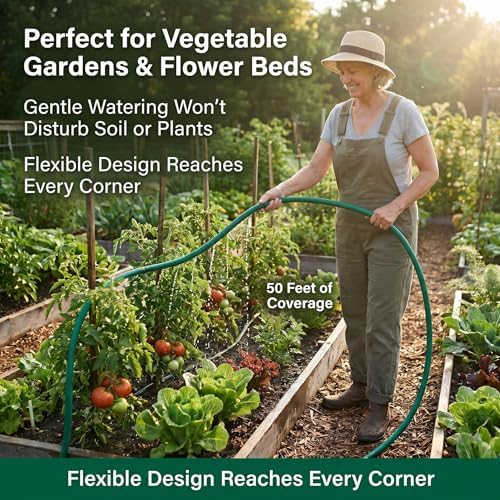 Andrews 1 in. D x 100 ft L Sprinkler Soaker Hose – Garden Hose for Lawn and Beds – Water 100ft for Yard Care – 100 Ft Garden Manguera Para Jardin – Pack of 3 - Image 4