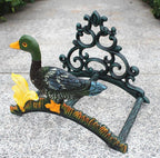 EatingBiting Cast Iron Heavy Duty Garden Hose Holder Duck Decorative Hand-painted Wall Mounted Water Hose Rack Reel Butler Hanger Water Pipe Holds, Rack, Hanger, Antique Wall Decorations - Image 7