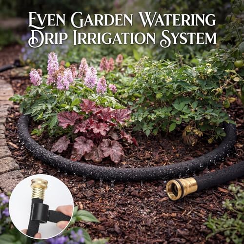 Pangda 2 Pack Ring Soaker Garden Hose, 5/8" x 10 ft Heavy-duty Drip Hose - Image 2