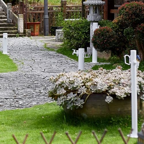 White 304 Stainless Steel Vertical Garden Water Column Garden Hose Holder Freestanding with Faucet Outdoor Garden Water Column Faucet Water Hydrant Fountain for Backyard, Lawns, Restrooms.(50cm/19.7in - Image 7