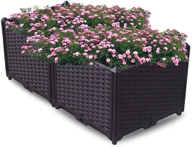 YSUEFIJO Raised Garden Bed for Vegetables, Elevated Planting Planter Box, Garden Planter Box Kit, Planters for Outdoor, Perfect to Grow Vegetables Herbs Flowers by WELCOMETOYSUEFIJO