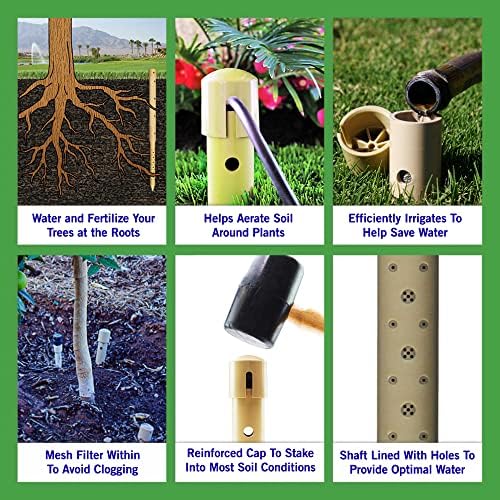 Underhill Deep Drip Irrigation Stakes 24-1/2-Inch, Case of 25 Watering Spikes for Trees with Medium Depth Roots, Drip System Tubes, A-DD24-25 - Image 3