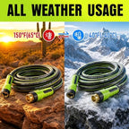 Garden Hose 50ft x 5/8", Heavy Duty Water Hose, Flexible and Durable, Kink Resistant Lightweight Hybrid Hose, Leakproof Yard Hose with Male to Female Fittings - Image 7