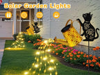 Solar Garden Lights Outdoor Decor, Watering Can with Cat Stake, Waterproof - Image 4