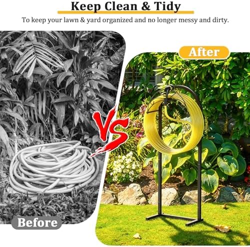 Garden Hose Holder Stand with Pattern Heavy Duty Freestanding Holds - Image 6