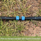 3280 ft 5/8" Drip Irrigation Tape Kit 8 mil Emitter Spacing 6" Flat Drip Tape with 140 PCS Drip Tape Connectors Automatic Irrigation Equipment for Garden Irrigation Emitter Flow:0.79 GPH - Image 7