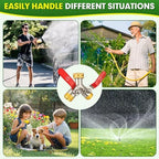 Hose Splitter 2 Way, High Flow Garden Hose Splitter, 3/4” Ght Inlet Brass Heavy Duty Hose Converter, Full Flow water 2 Way Faucet hose splitter, Long Handle Hose Valve Large Outlet. - Image 5